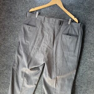 Pronto Uomo Wool Dress Pants Gray Pleated Cuffed Mens 41 Classic Fit‎